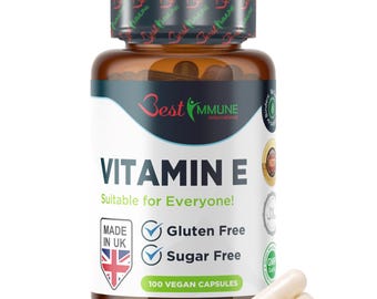 Natural Vitamin E 500iu Vegan Capsules - 100 Count