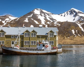 Photography of Fishing boat in Siglufjordhud, Iceland