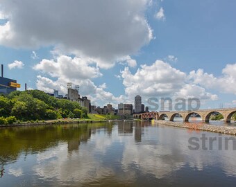 Minneapolis from the Mississippi River photograph