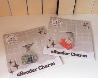 Bookish eReader Charms and Keychains Acrylic Accessories