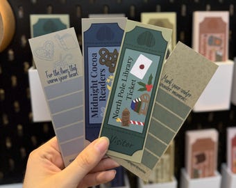 Annotation Bookmarks Winter and Christmas Ticket Bookmarks