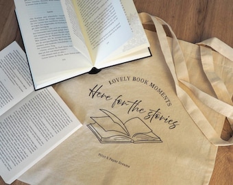 Bookish cotton tote bag for book fairs