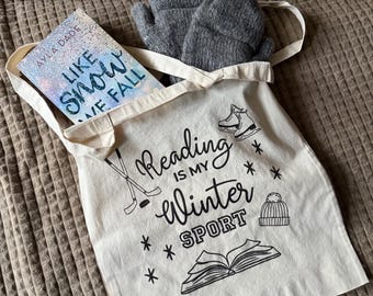 Cotton bag Reading is my Winter Sport