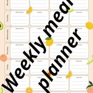 Meal Planner + Lista della Spesa | Template Canva Neutro e Chic | PDF Stampabile | Organizzazione Cucina