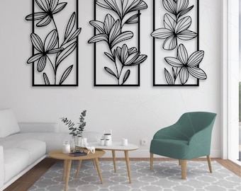 Leaf Flower laser cut svg dxf files wall sticker engraving decal silhouette template cnc cutting router digital vector instant download