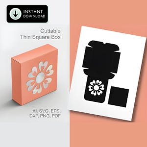 DIY Rectangle Box Template Bundle – Printable blank template for shipping or gift boxes. Compatible with Canva, Cricut(SVG), Ai download it