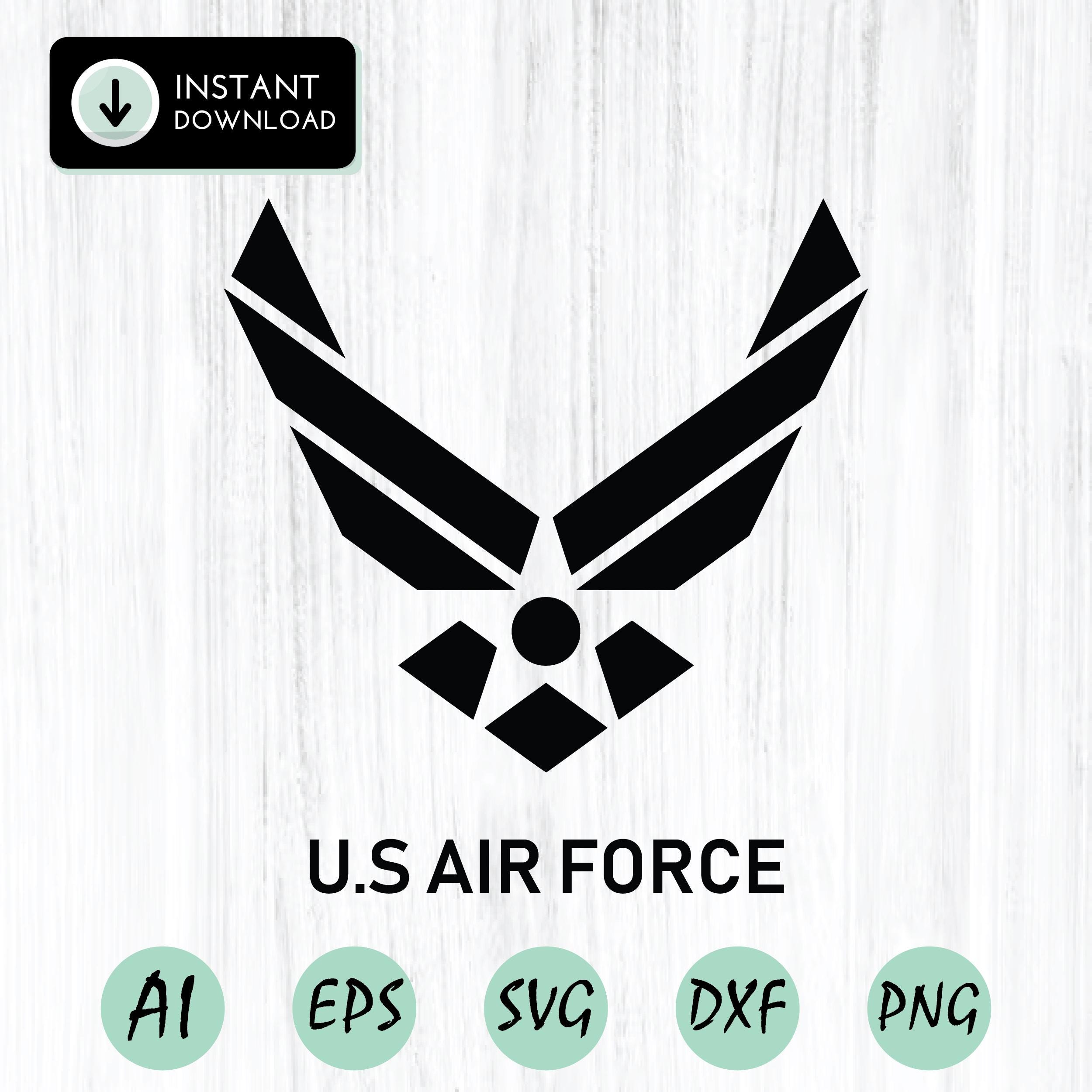 Airforce Svg, Download digitale US Air Force Svg, File di taglio Army Svg, Design militare Svg, Patriottico Svg, Segno dell'aeronautica militare degli Stati Uniti, Usa Svg