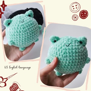 Crochet Pattern | Cute Frog Plushies, Amigurumi Crochet Frog, Crochet Plushie Pattern, Crochet Plushie Pattern Frog,Cute Crochet