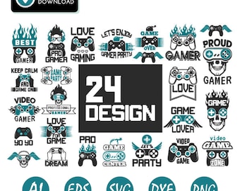 Gaming SVG Bundle / Funny Gamer SVG / Cut File / Cricut / Clip art / Commercial Use / Video Games SVG / Gamer Sayings Quotes
