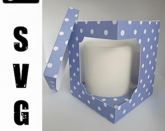 Tasse Geschenkbox SVG | 11 Unzen Becher Box Mold Vorlage | Druckbare PDF & Schnitt Datei