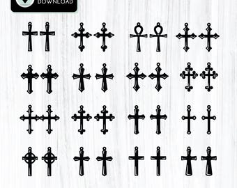 Christian Cross Earrings SVG - Cross Svg - Religious Earring Svg - Laser Cut Files - Jesus Svg - Faith Svg - Love Svg - Glowforge Cricut