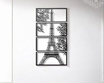 Eiffel Tower Svg, wall art Svg, cnc ,dxf, vectorel, cutting, file Ready for laser cut ,cnc, router ,cutting ,dxf ,svg ,eps ,jpj ,ai