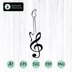 Guitar Svg, Guitar Vector Svg Guitar pick, Instrument Cut File Band Musical svg, Guitar clipart, Silhouette, Cameo Vinyl, Instant Download