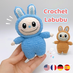 Smiling Bunny CROCHET PATTERN | Creepy Cute Amigurumi Plush Toy | Ugly Sweet Monster Rabbit | DIY Lafufu-Inspired Softie