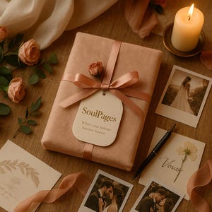 Libro electrónico de poesía personalizado con arte visual y sonido / Recuerdo, duelo y amor / Recuerdo imprimible o impresión personalizada / SoulPages Studio