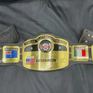 NWA Wrestling Championship Belt Replica, World Heavyweight Title, Vintage Wrestling Belt, Collector’s Wrestling Memorabilia