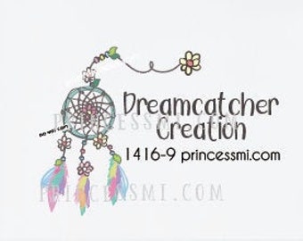 business logo, Dreamcatcher logo, boho logo, tribal logo, 1416-9