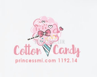 cotton candy logo,  sweet candies   1192-14