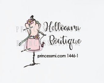 clothing logo, mannequin logo, seamstress logo, 1446-1