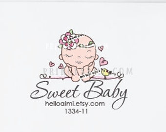 newborn logo, baby care logo  1334-11