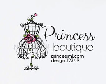 sewing logo, seamstress, clothing logo, sew fashion logo,   1234-9