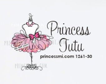 pink tutu logo design, boutique logo, 1261-30
