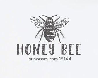 honeybee logo, bumble bee, logo design  1514-4
