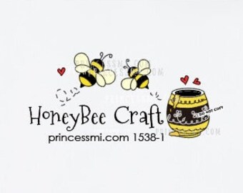 honeybee logo, bee logo design, logo design for business, premade logo, 1538-1