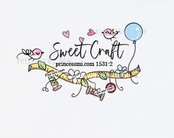 sewing logo , sew , craft logo design,  1531-2
