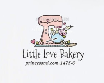 bakery logo, dessert logo, bake mixer     1475-6