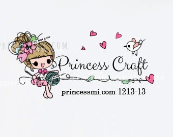 Premade Logo design, small business, girl crochet logo, crochet business logo, craft logo  1213-13
