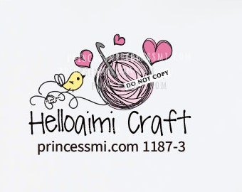 crochet logo,  ball of yarn , craft business  1187-3