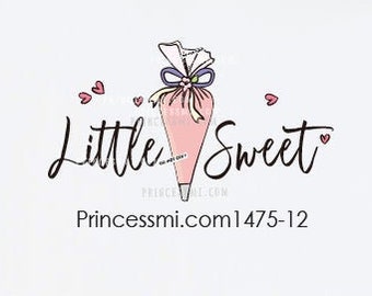 Pastry Bag Logo: Bakery Dessert Logo Design  1475-12 (JPG, PNG)