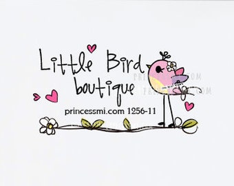 little bird, kid business logo design,  1256-11