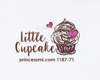 little cupcake logo, dessert logo design  1187-71