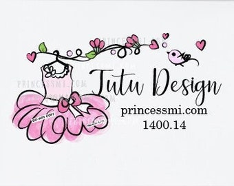 pink tutu logo design  1400-14