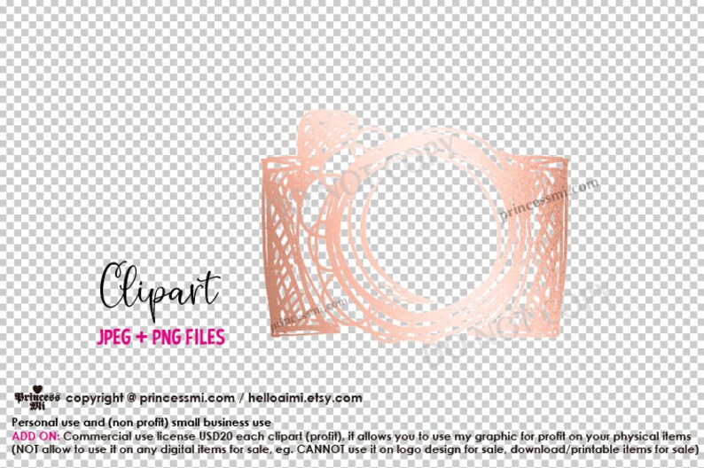 rose gold camera clipart, elegant photography clipart, glitter camera, photographer camera artwork 0020 image 4