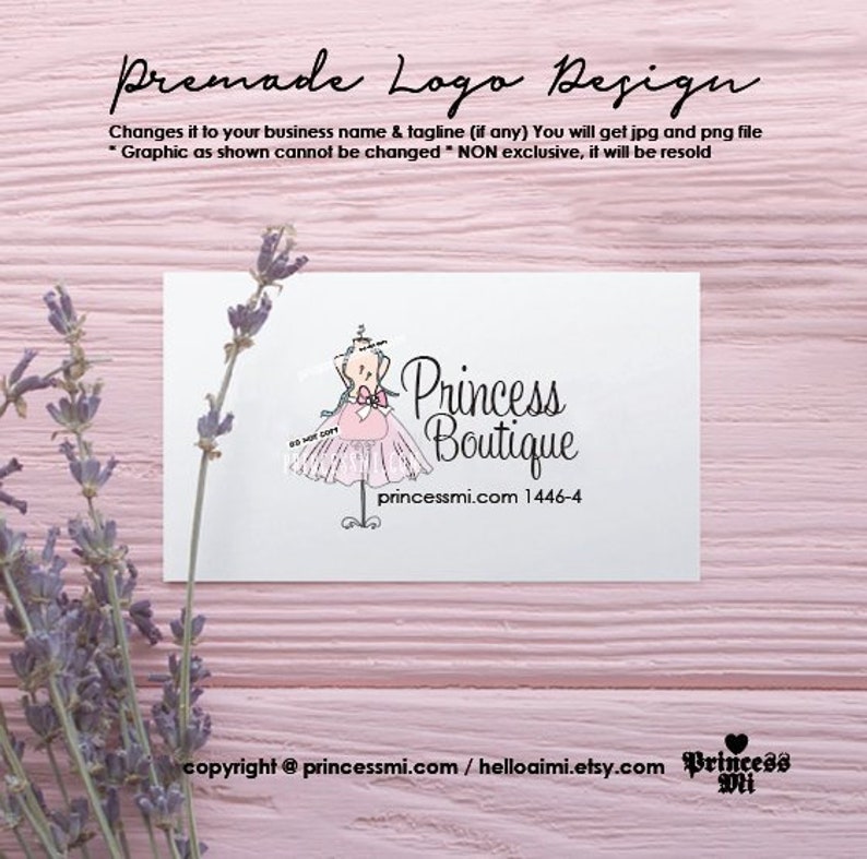 Boutique Logo Party Dress Logo Clothes Logo Dress Dummy Etsy