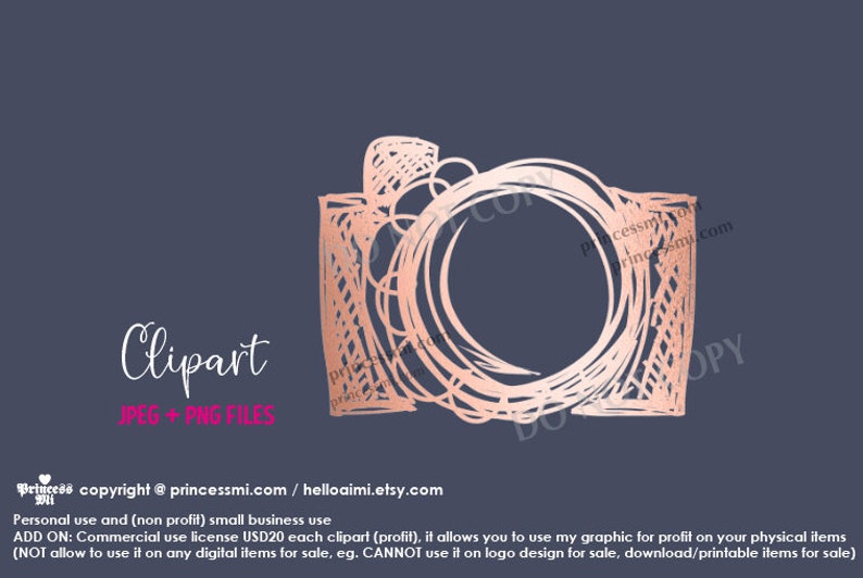 rose gold camera clipart, elegant photography clipart, glitter camera, photographer camera artwork 0020 image 2