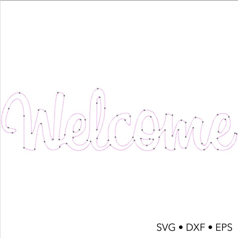 Welcome Back Cursive Sign Welcome Sign SVG Cut File: Cursive Script for Laser, CNC, Cricut ...