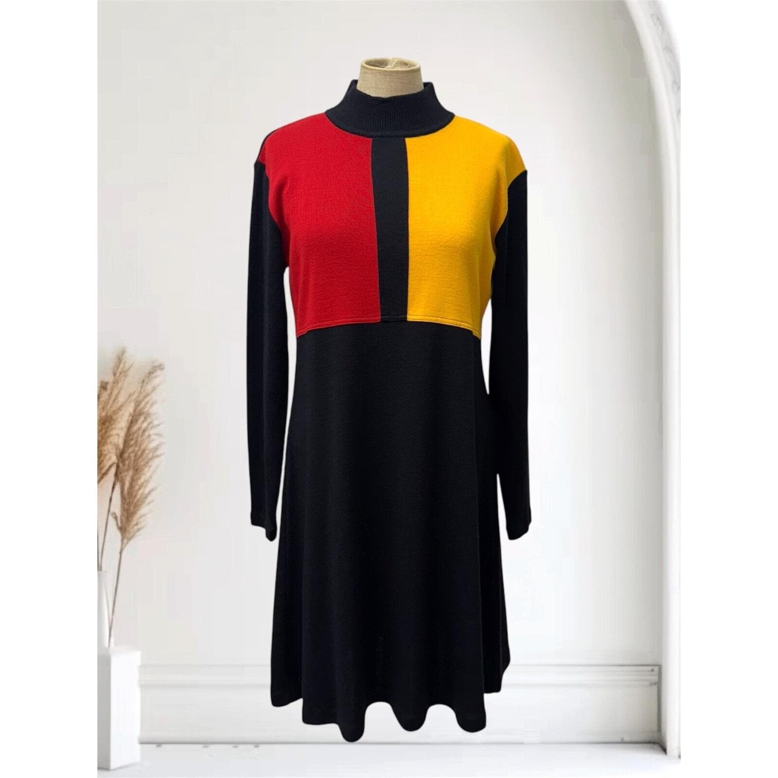 90s Colorblock Dress - Etsy