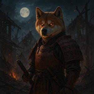 Custom Samurai Pet Portrait: Unique Cartoon Art of Your Cat or Dog - Perfect Gift for Animal Lovers-Unique Gift for Pet Lovers or Cat Owners