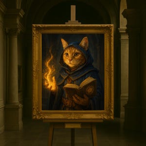 Samurai Pet Portrait – Custom Cartoon Cat or Dog in Samurai Style | Unique Gift for Pet Lovers or Cat Owners