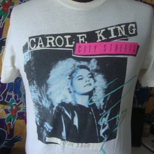 Vintage 80&#39;s Carole King 1989 Tour City Streets Concert tee shirt, band T Shirt M