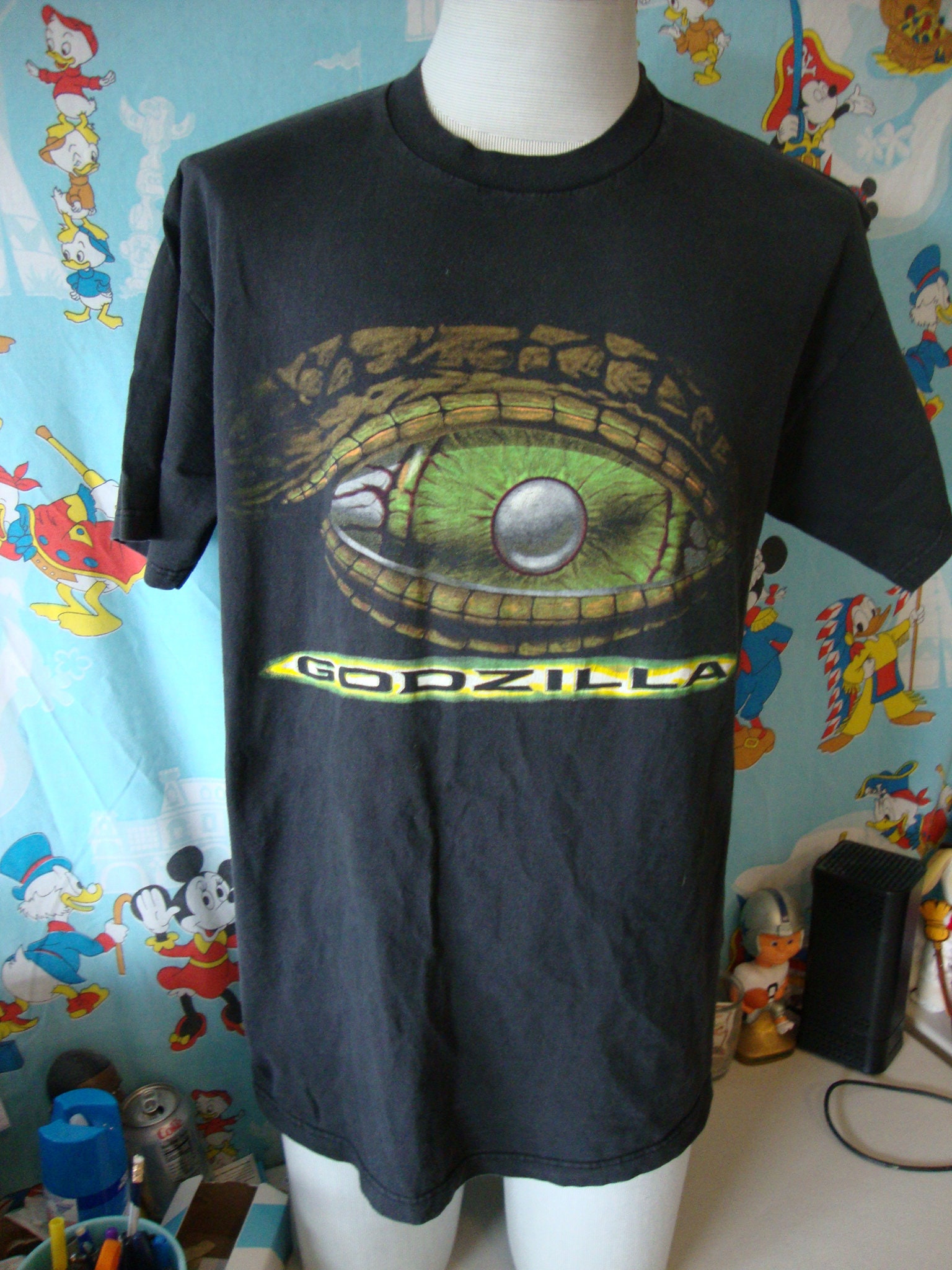 1998 90s GODZILLA Hollywood vintage tシャツ Vintage Godzilla The Series 1998 Heat Crew Promo Graphic T