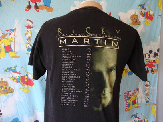 Vintage 90's Ricky Martin Tee 1999 Concert Tour B… - image 3