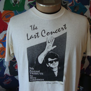 Vintage 90&#39;s Roy Orbison Wink Texas 1995 Concert T-Shirt Size L large