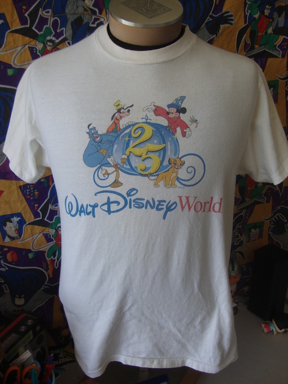 Vintage 90's Walt Disney World 25 Years Aladdin Genie the Lion
