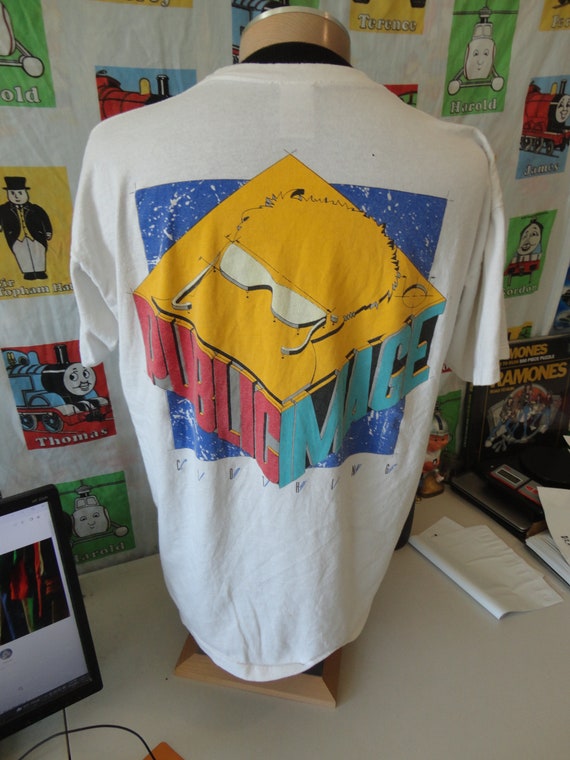 Vintage 80's Public Image Clothing tee skate skat… - image 5