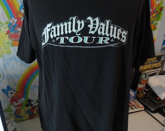 Vintage Family Values Tour 1998 Rock T-shirt XL Original Korn Limp